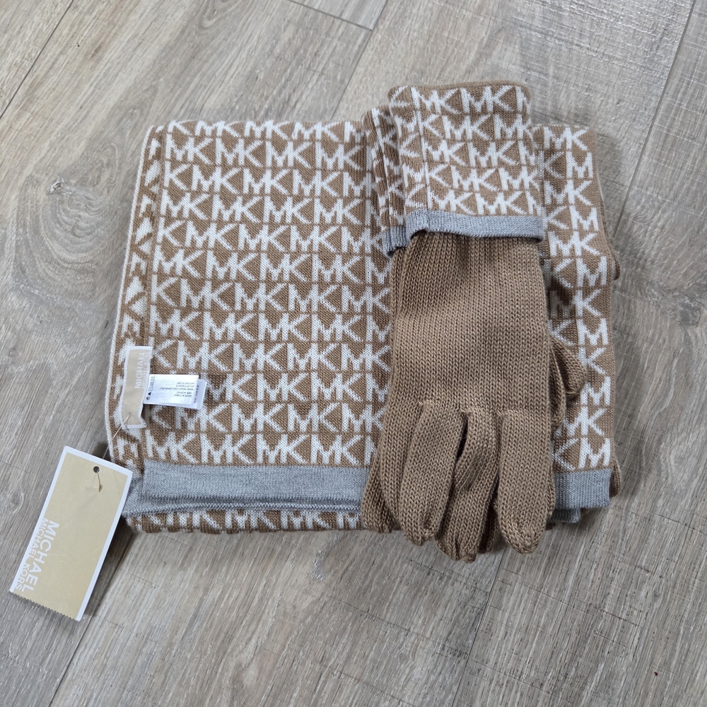 SOLD Michael Kors Scarf And Glove Set